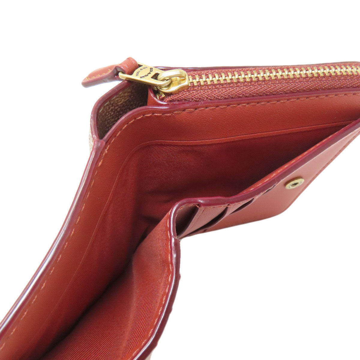 COACH CD716 Billfold Bifold Wallet with Coin Pocket PVC Ladies [Used]