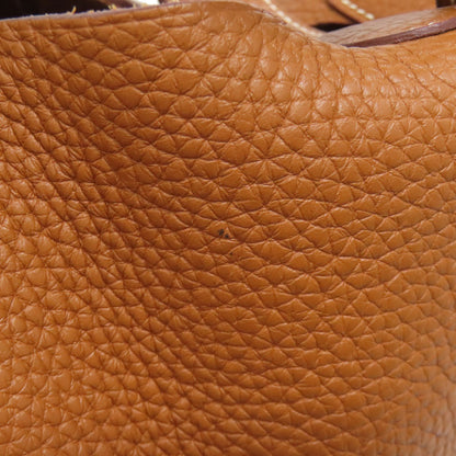 HERMES Picotin Lock MM Gold SilverHardware Handbag Taurillon Clemence Ladies [Used]