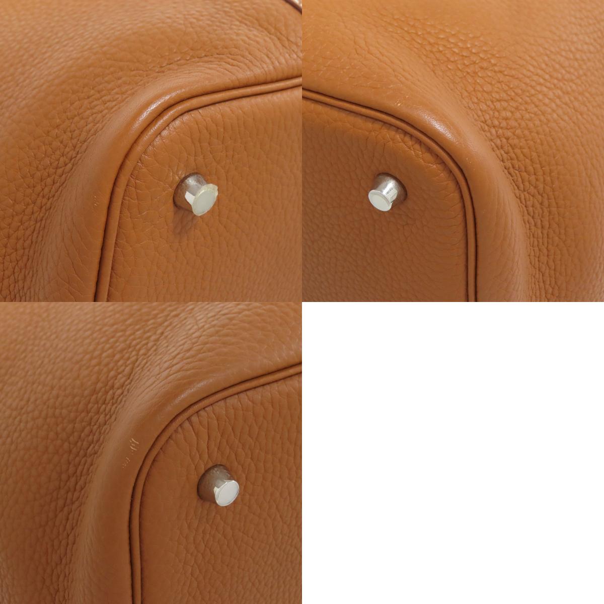 HERMES Picotin Lock MM Gold SilverHardware Handbag Taurillon Clemence Ladies [Used]