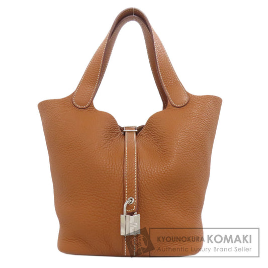 HERMES Picotin Lock MM Gold SilverHardware Handbag Taurillon Clemence Ladies [Used]