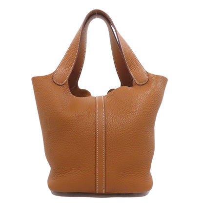 HERMES Picotin Lock MM Gold SilverHardware Handbag Taurillon Clemence Ladies [Used]
