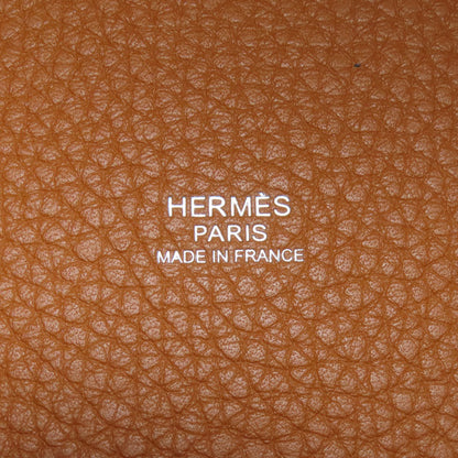 HERMES Picotin Lock MM Gold SilverHardware Handbag Taurillon Clemence Ladies [Used]