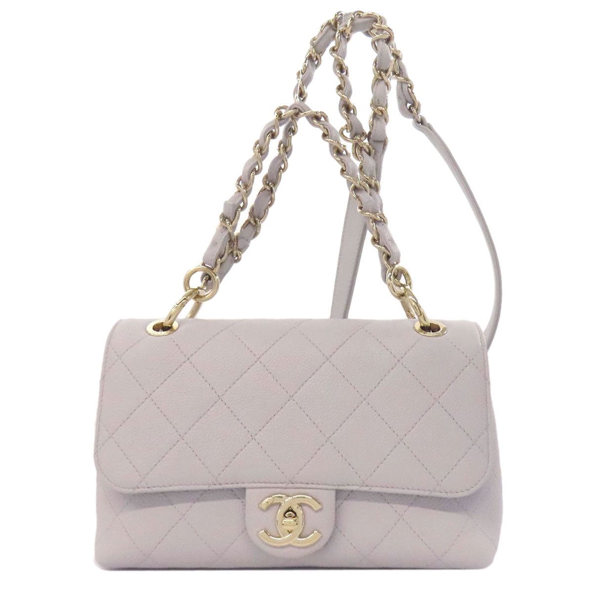 CHANEL Matelasse GoldHardware 2WAY Shoulder Bag Grained Calfskin Skin Ladies [Used]