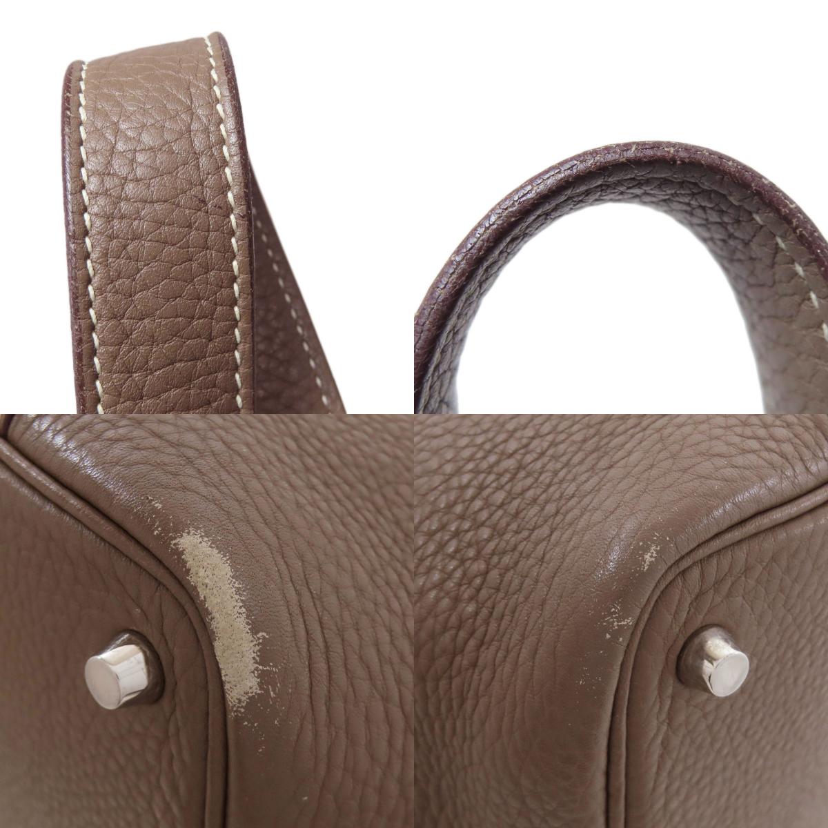 HERMES Picotin Lock PM Etoupe SilverHardware Handbag Taurillon Clemence Ladies [Used]