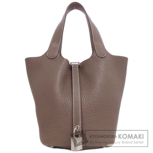 HERMES Picotin Lock PM Etoupe SilverHardware Handbag Taurillon Clemence Ladies [Used]