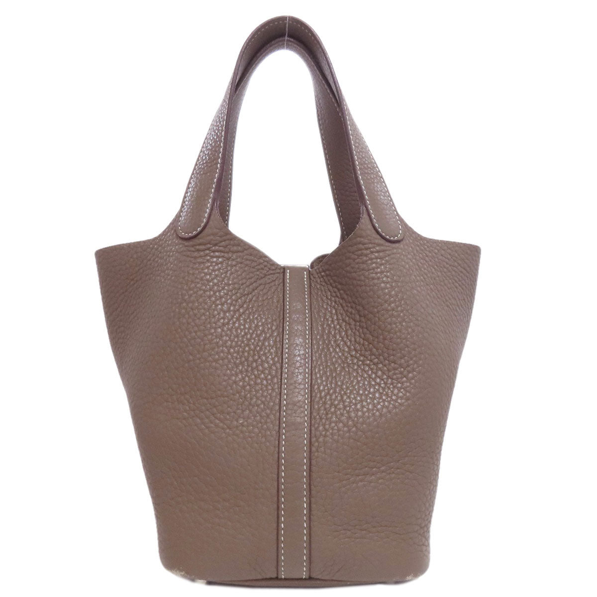 HERMES Picotin Lock PM Etoupe SilverHardware Handbag Taurillon Clemence Ladies [Used]