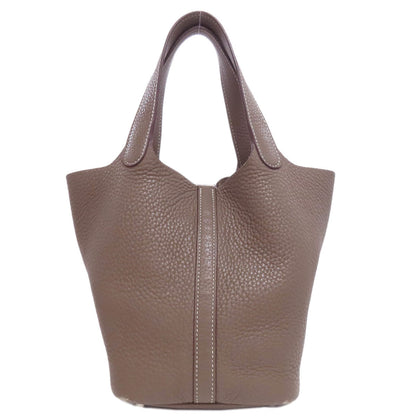 HERMES Picotin Lock PM Etoupe SilverHardware Handbag Taurillon Clemence Ladies [Used]