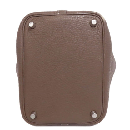 HERMES Picotin Lock PM Etoupe SilverHardware Handbag Taurillon Clemence Ladies [Used]