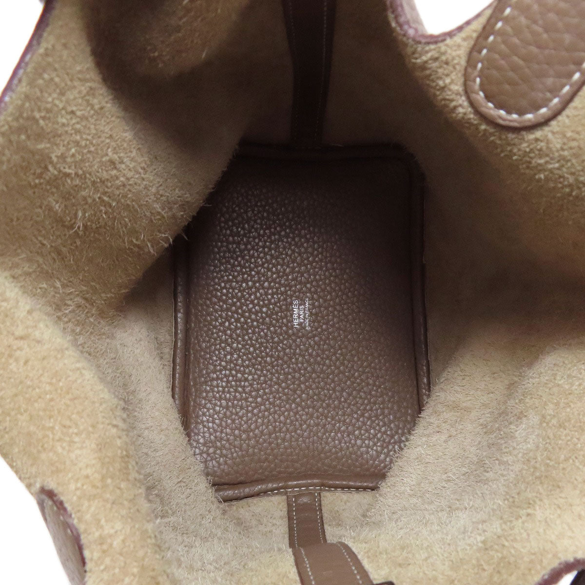 HERMES Picotin Lock PM Etoupe SilverHardware Handbag Taurillon Clemence Ladies [Used]