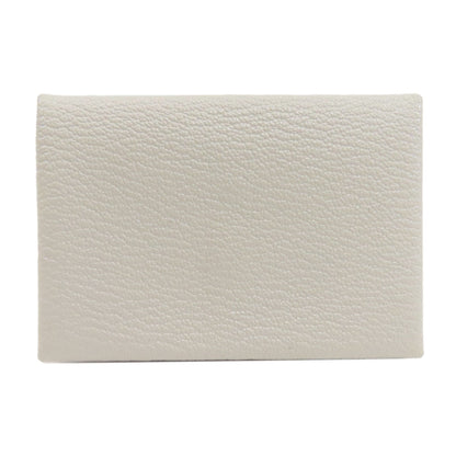 HERMES Calvi Duo SilverHardware Card Case Chevre Ladies [Used]