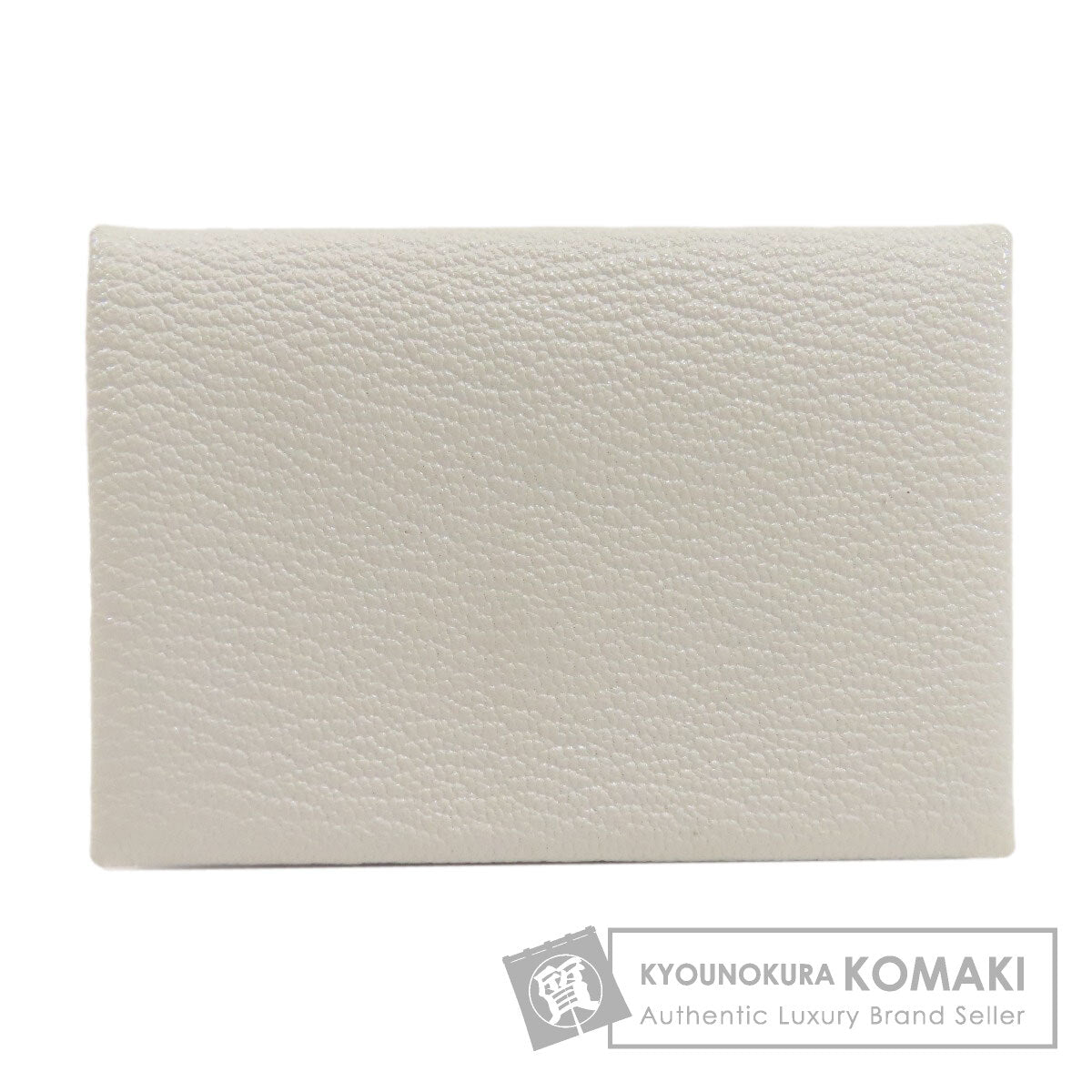 HERMES Calvi Duo SilverHardware Card Case Chevre Ladies [Used]