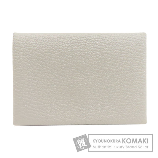 HERMES Calvi Duo SilverHardware Card Case Chevre Ladies [Used]