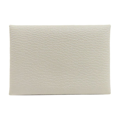 HERMES Calvi Duo SilverHardware Card Case Chevre Ladies [Used]