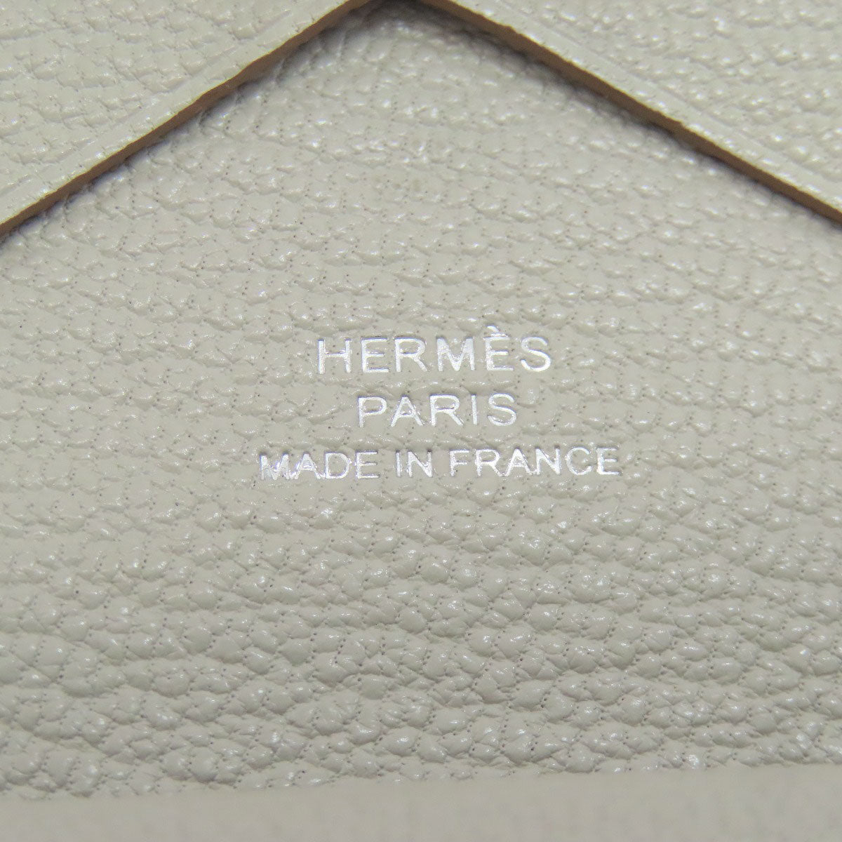 HERMES Calvi Duo SilverHardware Card Case Chevre Ladies [Used]
