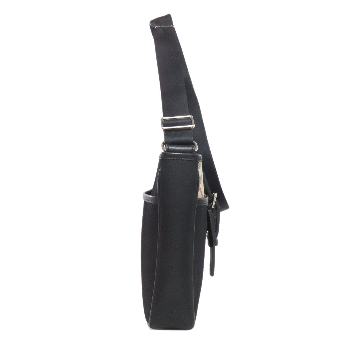 BURBERRY Nova Check Shoulder Bag Nylon canvas LeatherLadies [Used]