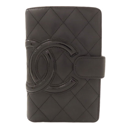 CHANEL CAMBON LINE SilverHardware Bifold Wallet with Coin Pocket Calf Ladies [Used]