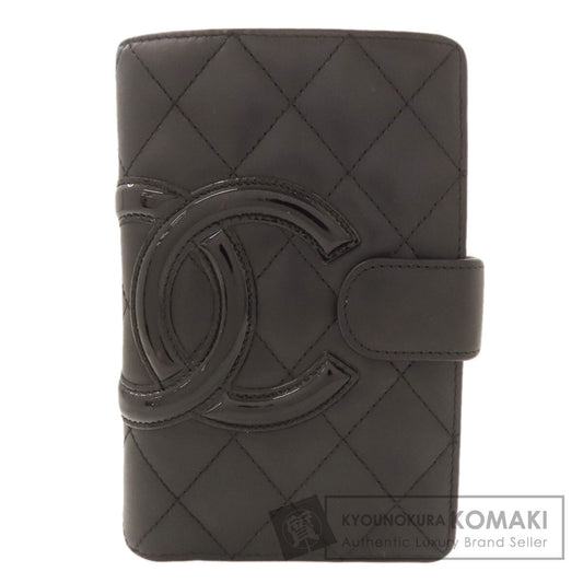 CHANEL CAMBON LINE SilverHardware Bifold Wallet with Coin Pocket Calf Ladies [Used]