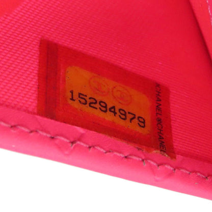 CHANEL CAMBON LINE SilverHardware Bifold Wallet with Coin Pocket Calf Ladies [Used]