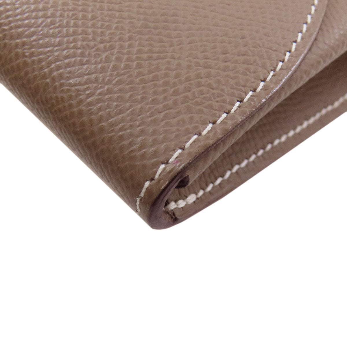 HERMES Shane Dunkle To-Go Etoupe Gold Hardware Long wallet (no coin pocket) Epsom Ladies [Used]