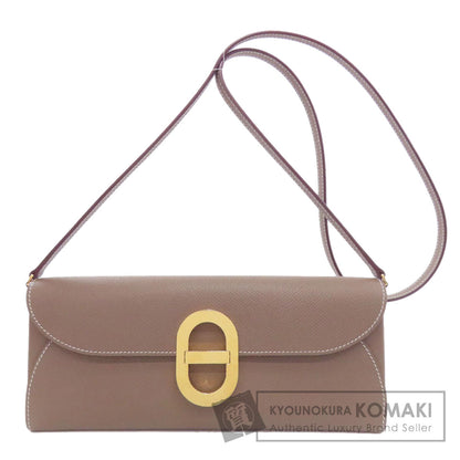 HERMES Shane Dunkle To-Go Etoupe Gold Hardware Long wallet (no coin pocket) Epsom Ladies [Used]
