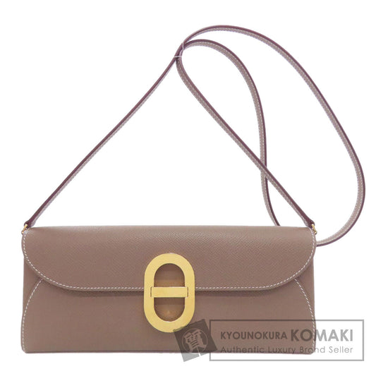 HERMES Shane Dunkle To-Go Etoupe Gold Hardware Long wallet (no coin pocket) Epsom Ladies [Used]