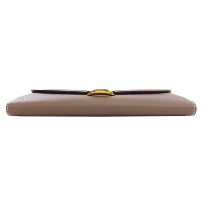HERMES Shane Dunkle To-Go Etoupe Gold Hardware Long wallet (no coin pocket) Epsom Ladies [Used]