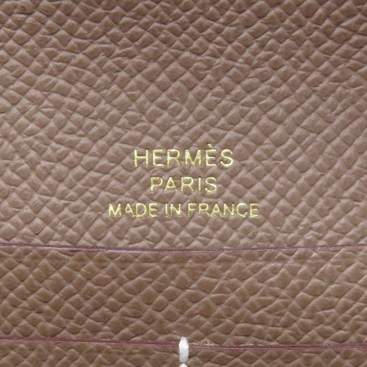 HERMES Shane Dunkle To-Go Etoupe Gold Hardware Long wallet (no coin pocket) Epsom Ladies [Used]