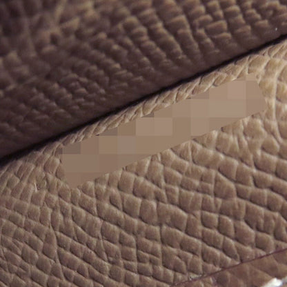 HERMES Shane Dunkle To-Go Etoupe Gold Hardware Long wallet (no coin pocket) Epsom Ladies [Used]