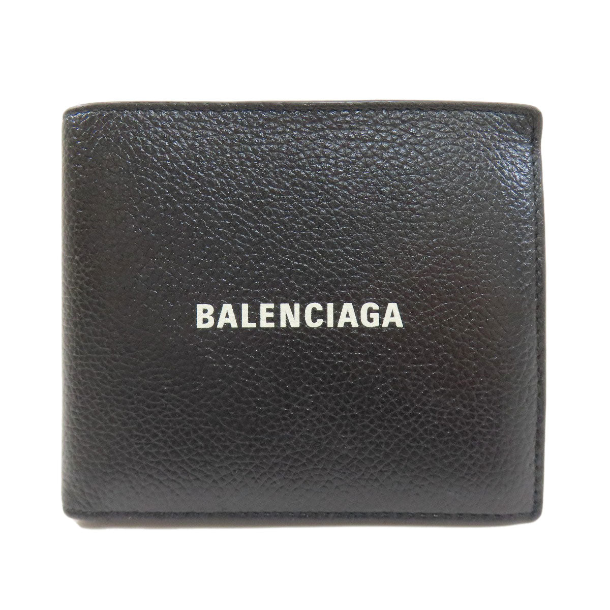 BALENCIAGA 594315 logo Bifold Wallet with Coin Pocket Calf Ladies [Used]
