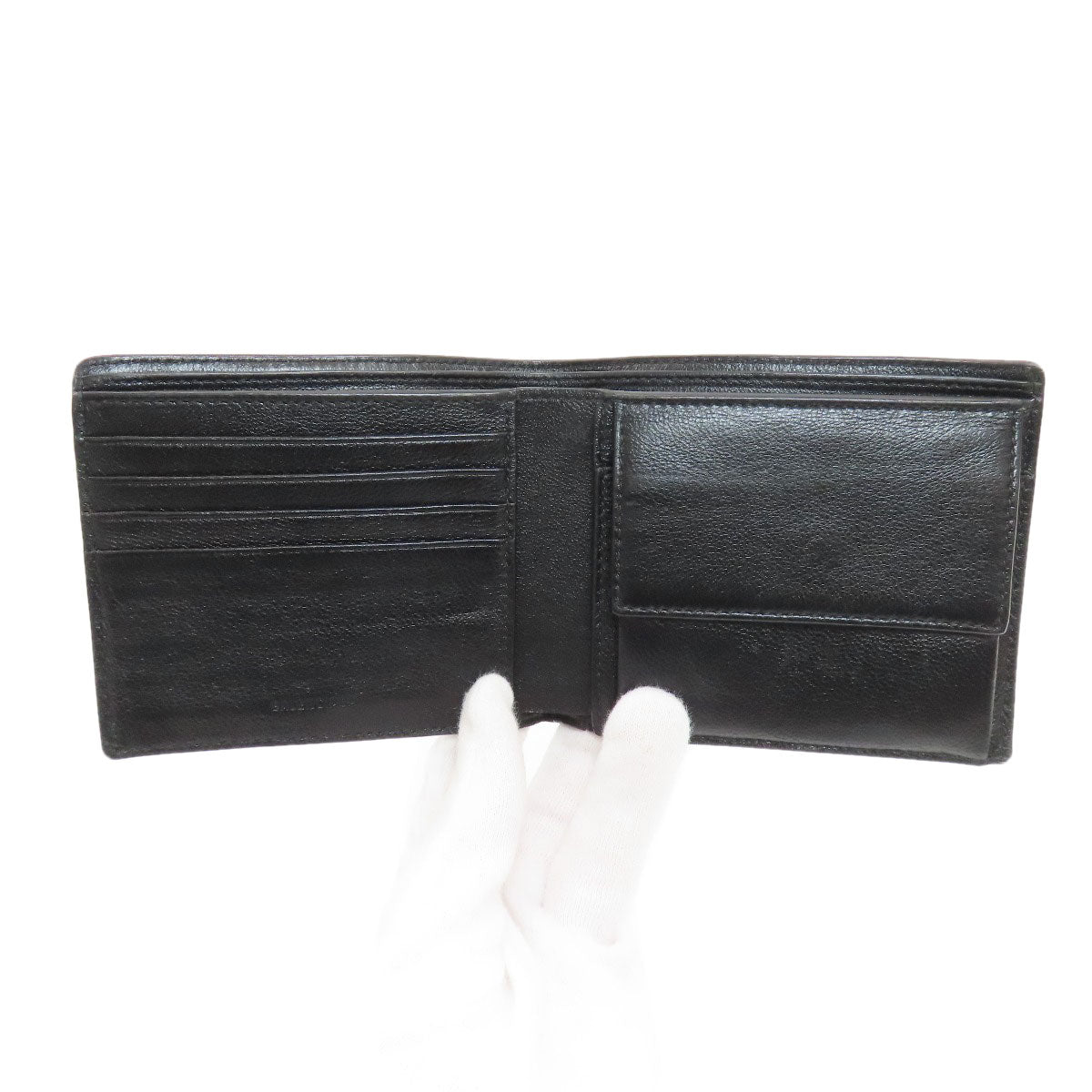BALENCIAGA 594315 logo Bifold Wallet with Coin Pocket Calf Ladies [Used]