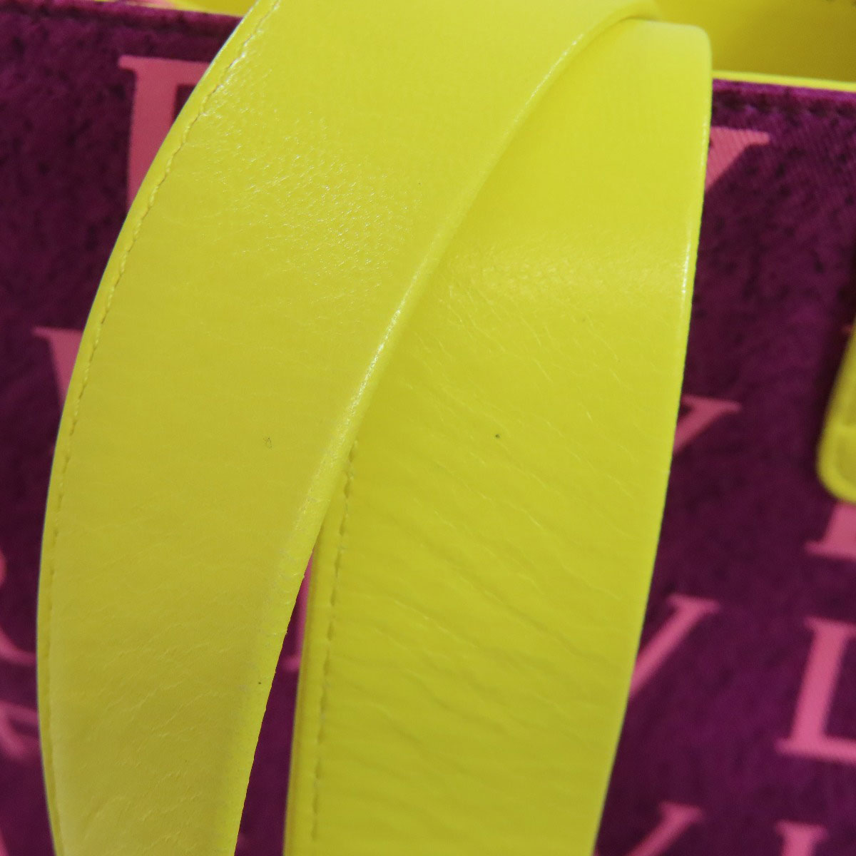 BVLGARI logo Handbag Nylon LeatherLadies [Used]