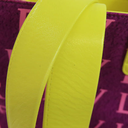 BVLGARI logo Handbag Nylon LeatherLadies [Used]