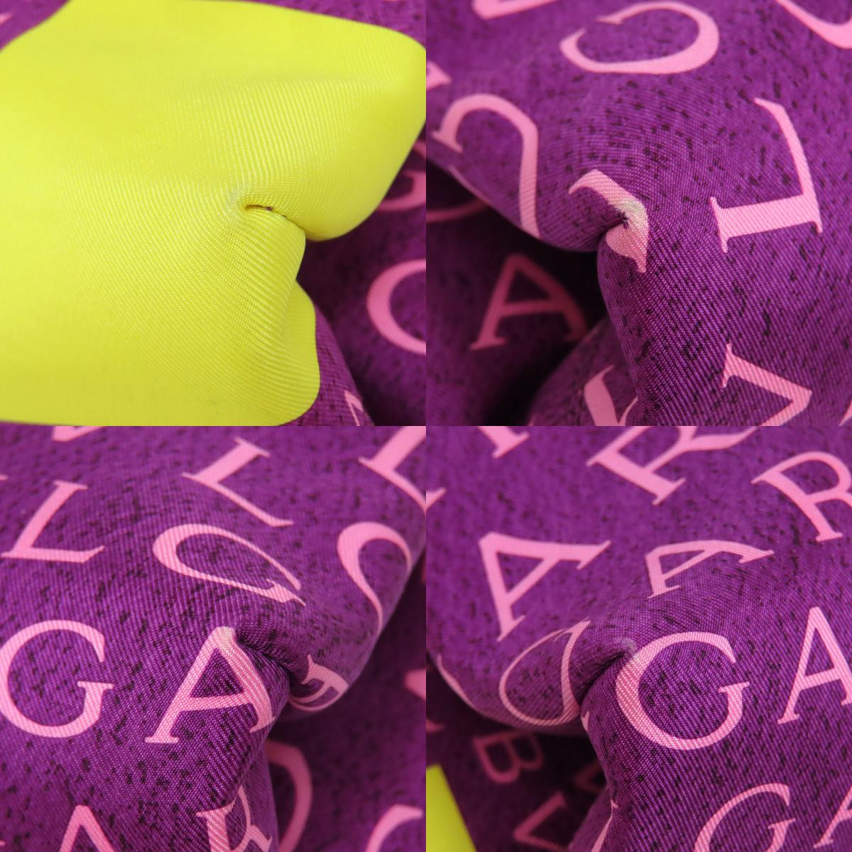 BVLGARI logo Handbag Nylon LeatherLadies [Used]