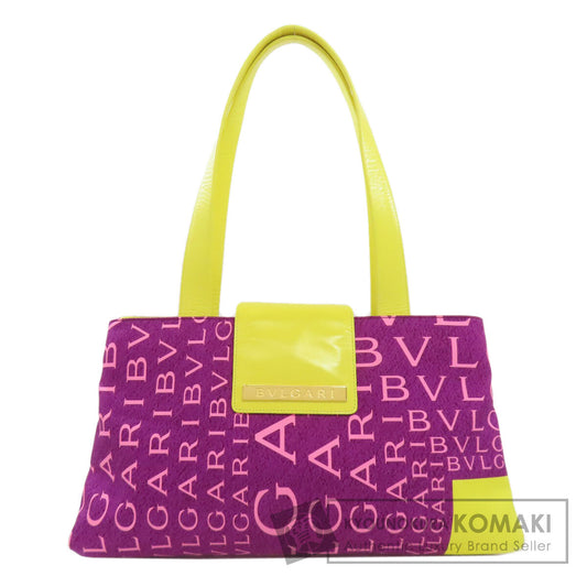 BVLGARI logo Handbag Nylon LeatherLadies [Used]