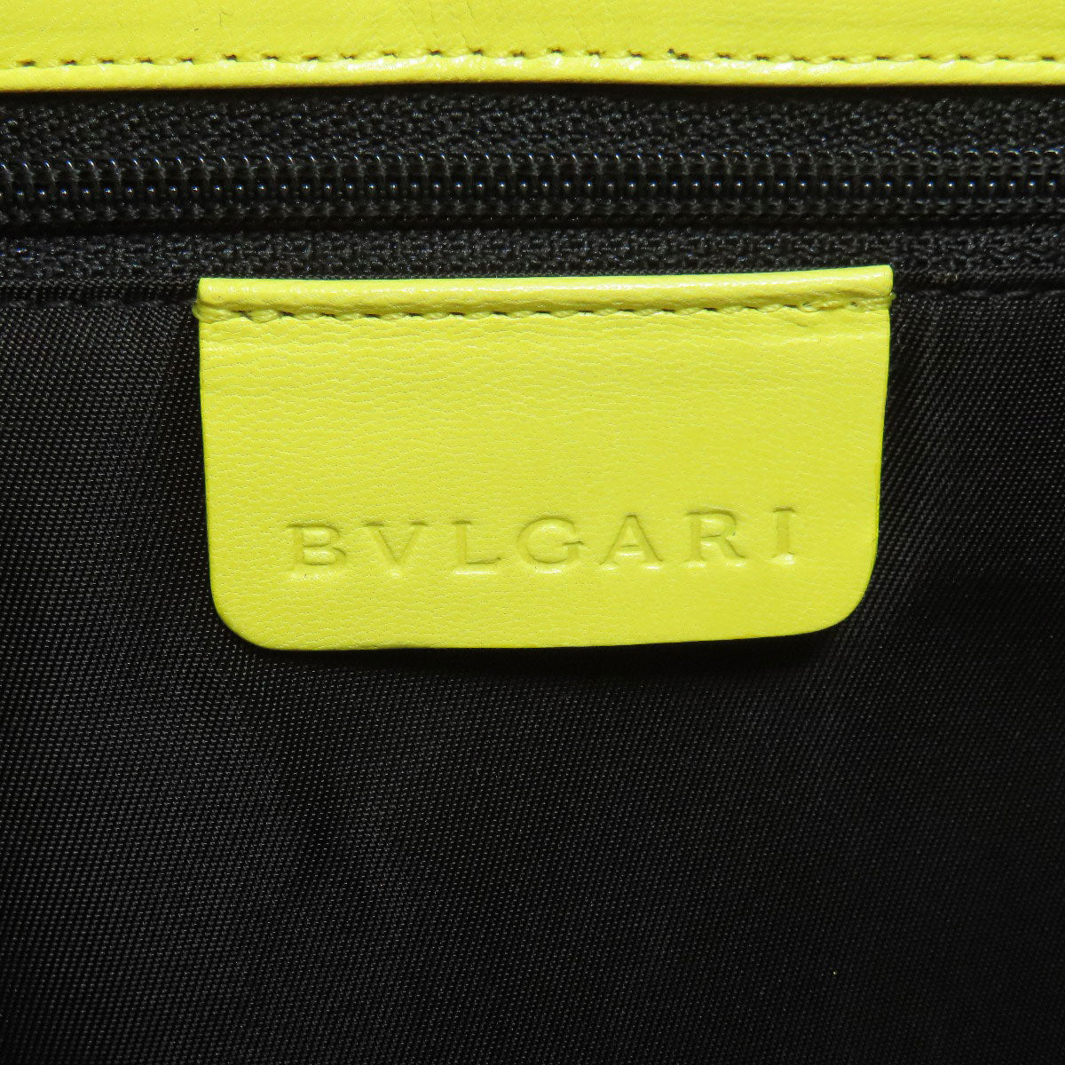 BVLGARI logo Handbag Nylon LeatherLadies [Used]