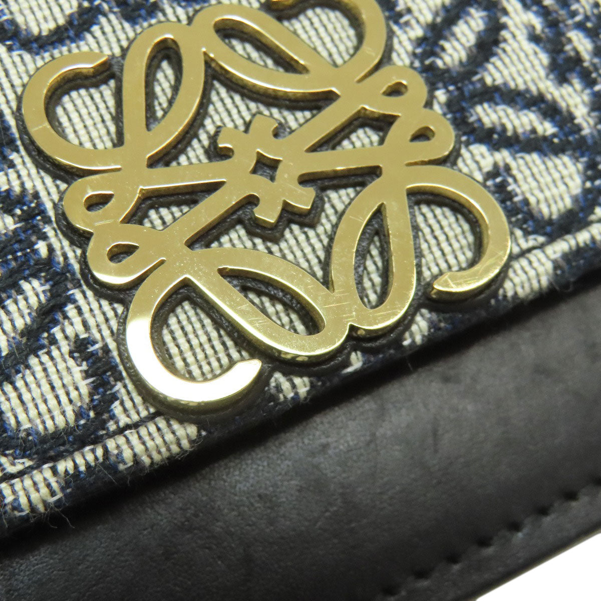 LOEWE anagram Shoulder Bag Canvas CalfLadies [Used]