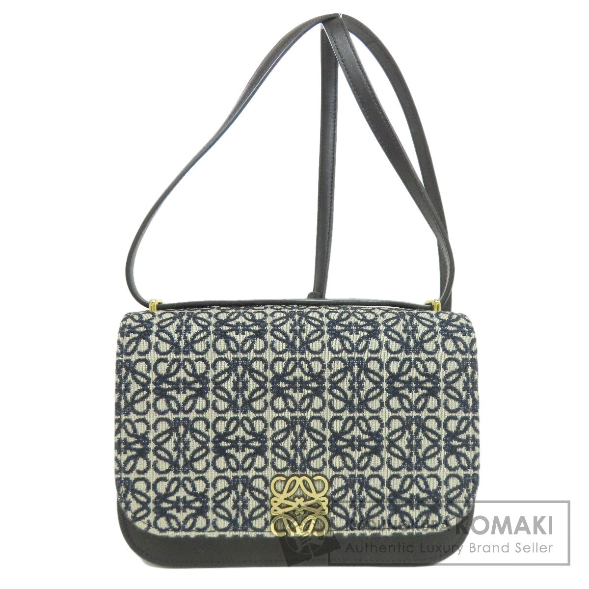 LOEWE anagram Shoulder Bag Canvas CalfLadies [Used]