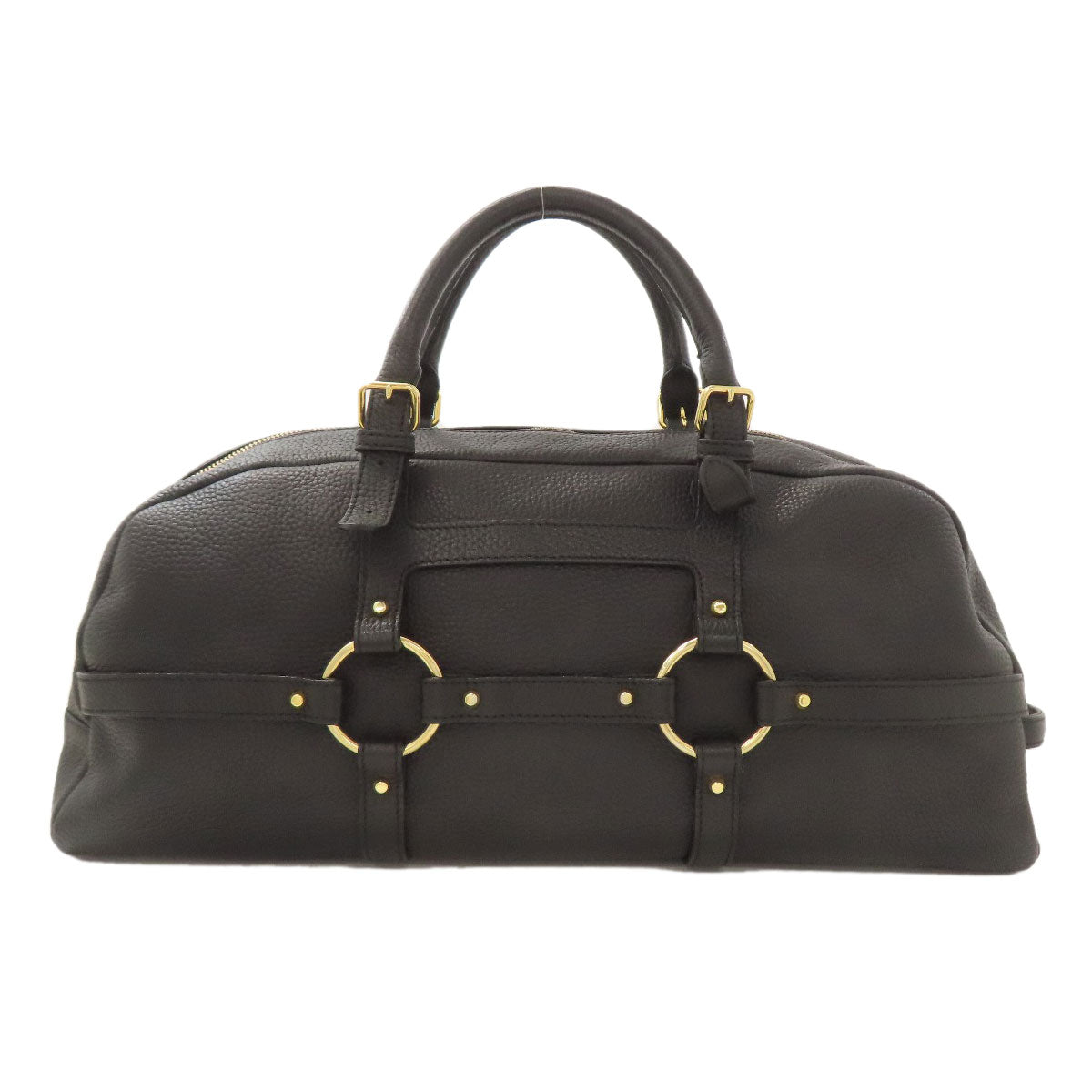 ADMJ logo Boston bag Leather Ladies [Used]