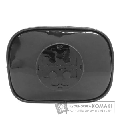 Tory Burch logo Cosmetics Pouch Enamel Ladies [Used]