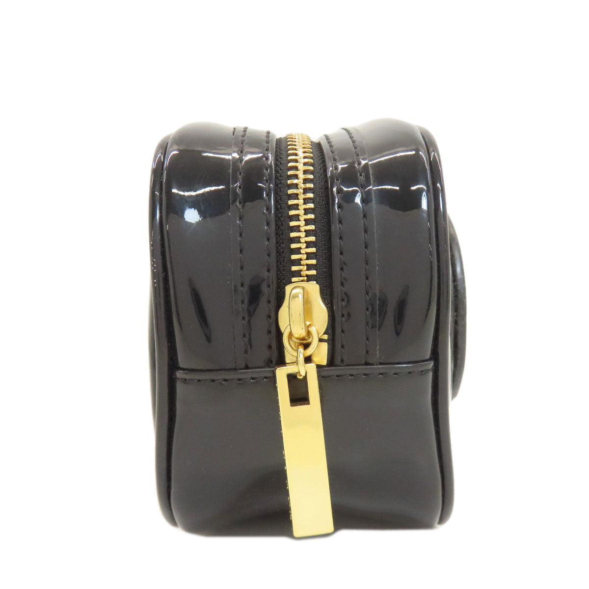 Tory Burch logo Cosmetics Pouch Enamel Ladies [Used]
