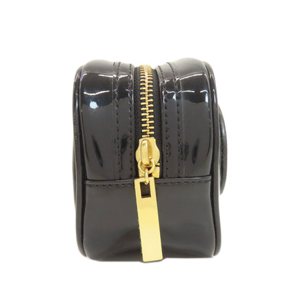 Tory Burch logo Cosmetics Pouch Enamel Ladies [Used]
