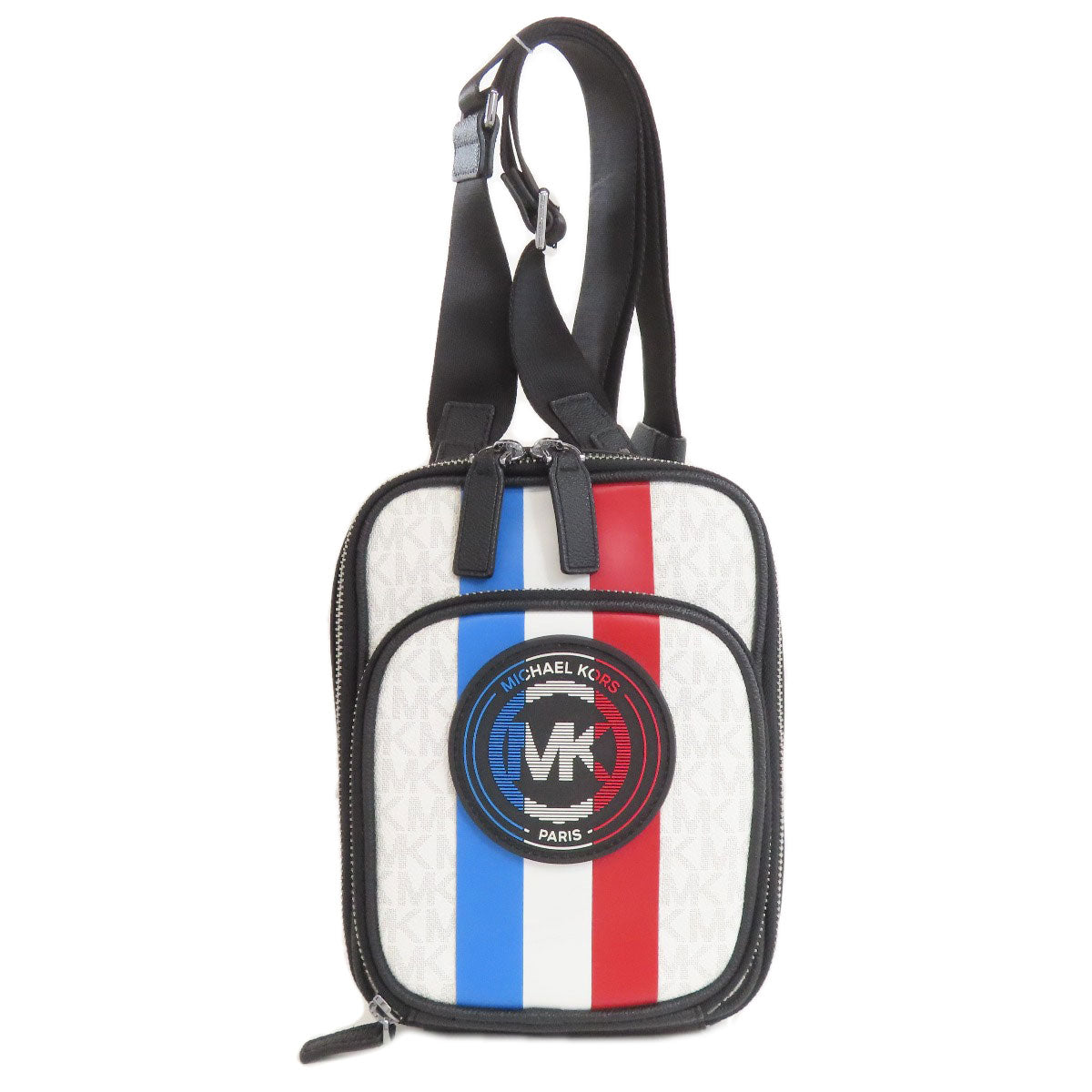 Michael Kors MK Signature Stripe Shoulder Bag PVC Ladies [Used]