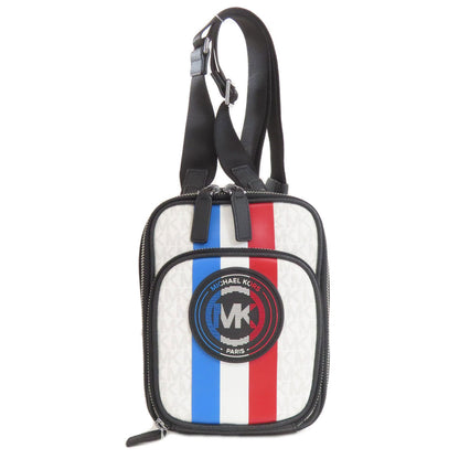 Michael Kors MK Signature Stripe Shoulder Bag PVC Ladies [Used]