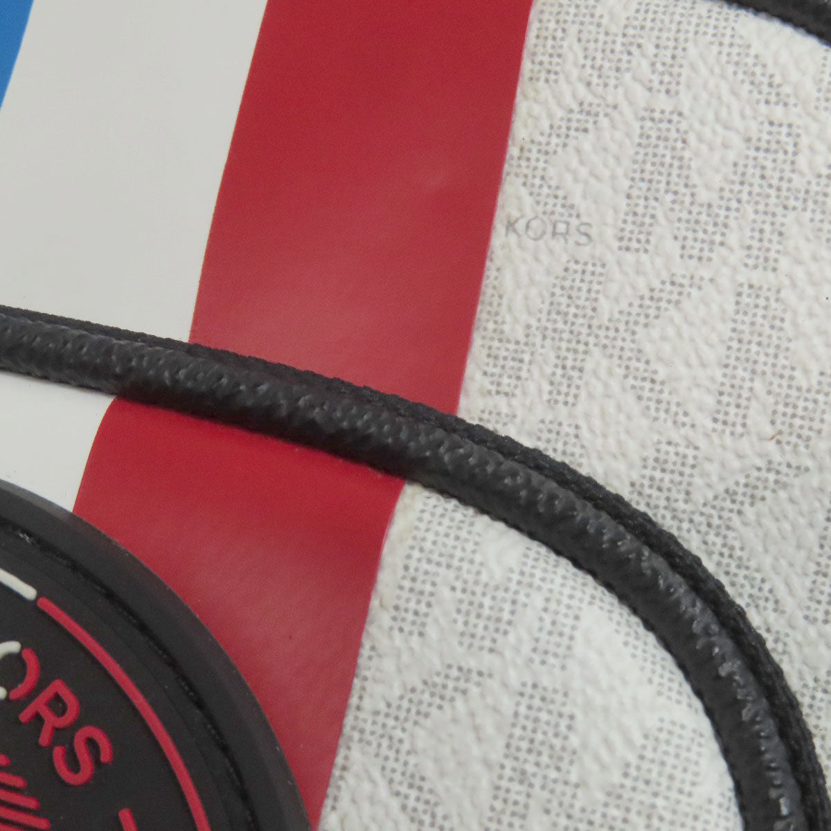 Michael Kors MK Signature Stripe Shoulder Bag PVC Ladies [Used]