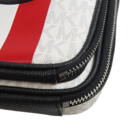 Michael Kors MK Signature Stripe Shoulder Bag PVC Ladies [Used]