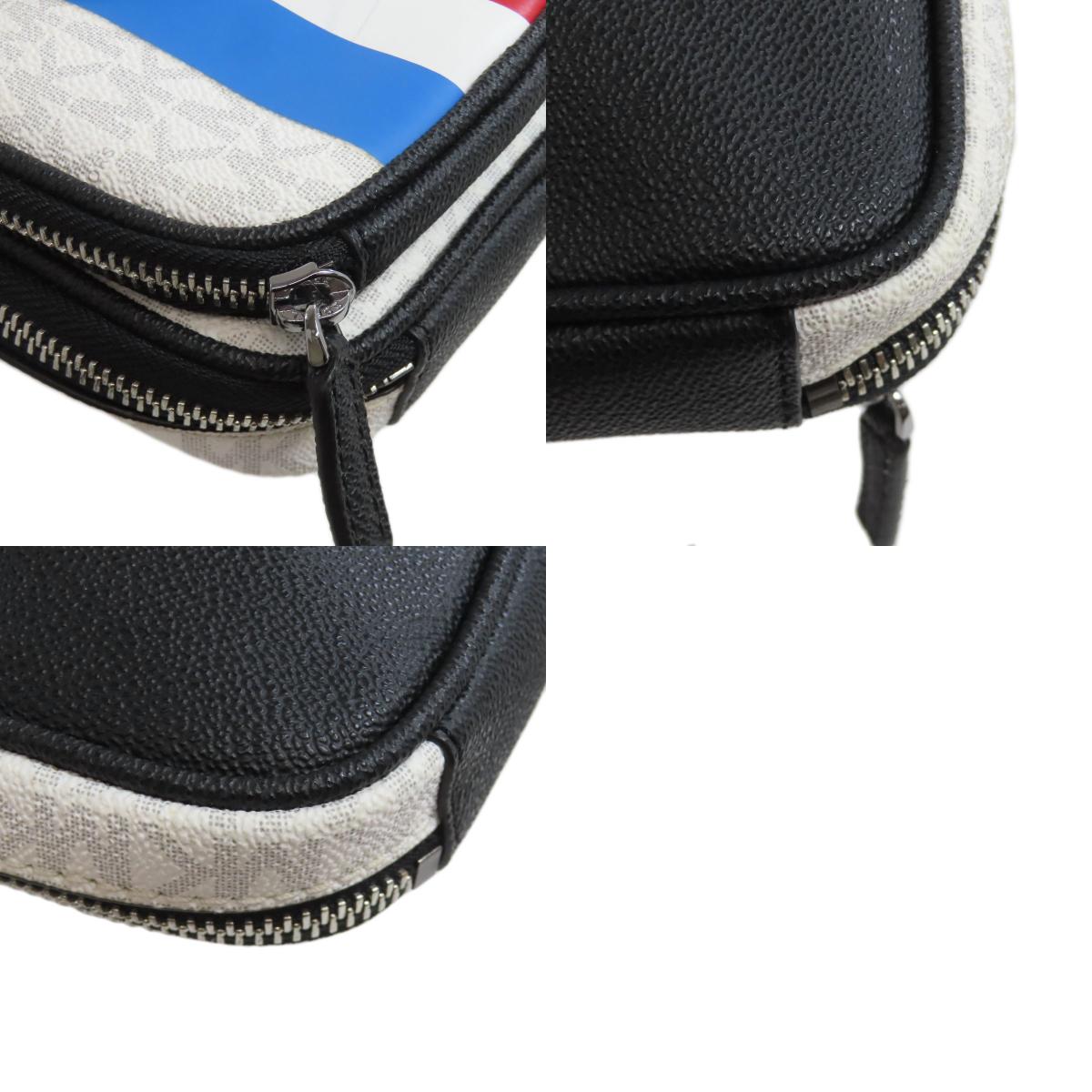 Michael Kors MK Signature Stripe Shoulder Bag PVC Ladies [Used]