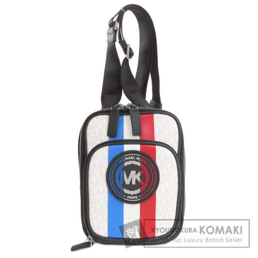 Michael Kors MK Signature Stripe Shoulder Bag PVC Ladies [Used]