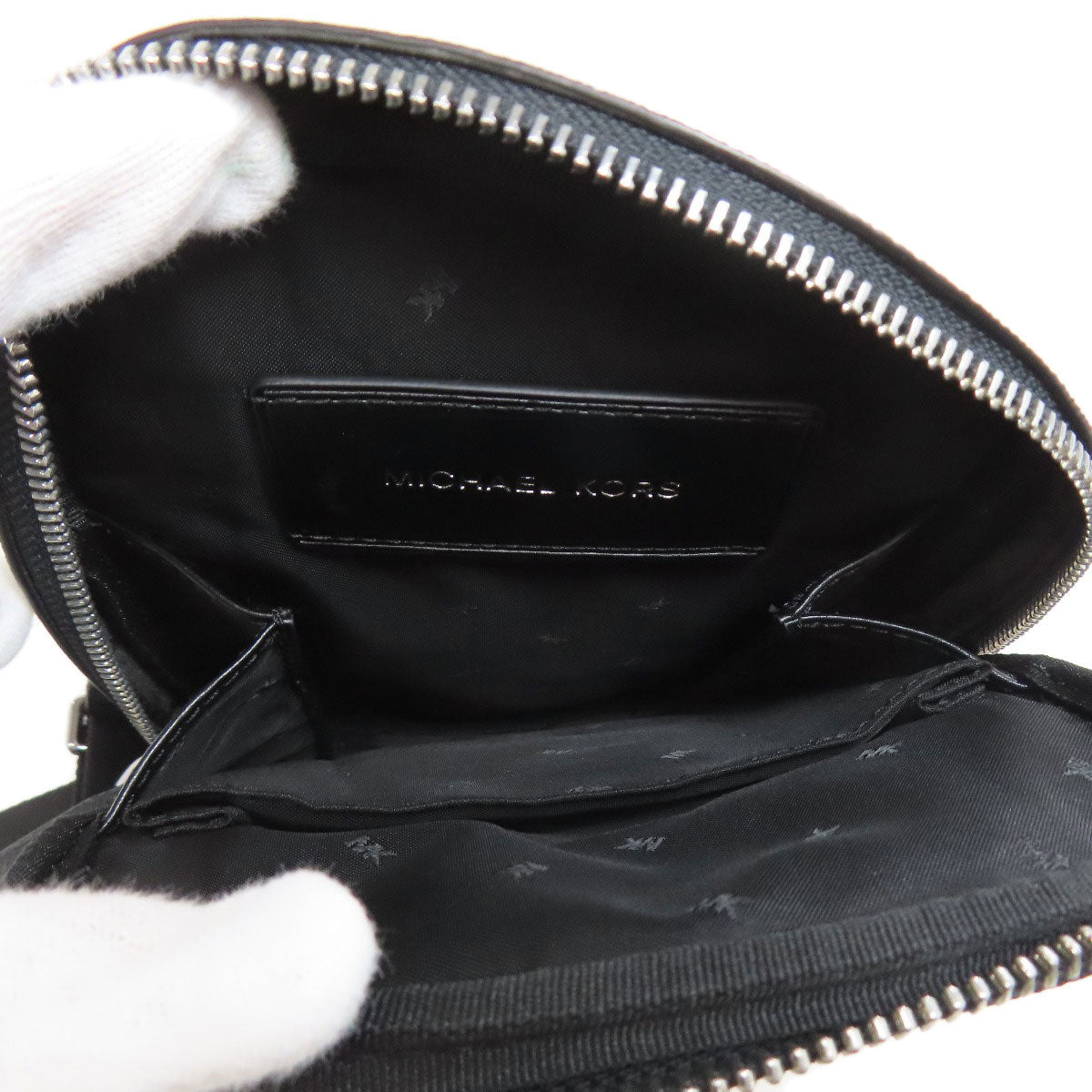 Michael Kors MK Signature Stripe Shoulder Bag PVC Ladies [Used]