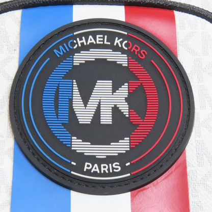 Michael Kors MK Signature Stripe Shoulder Bag PVC Ladies [Used]