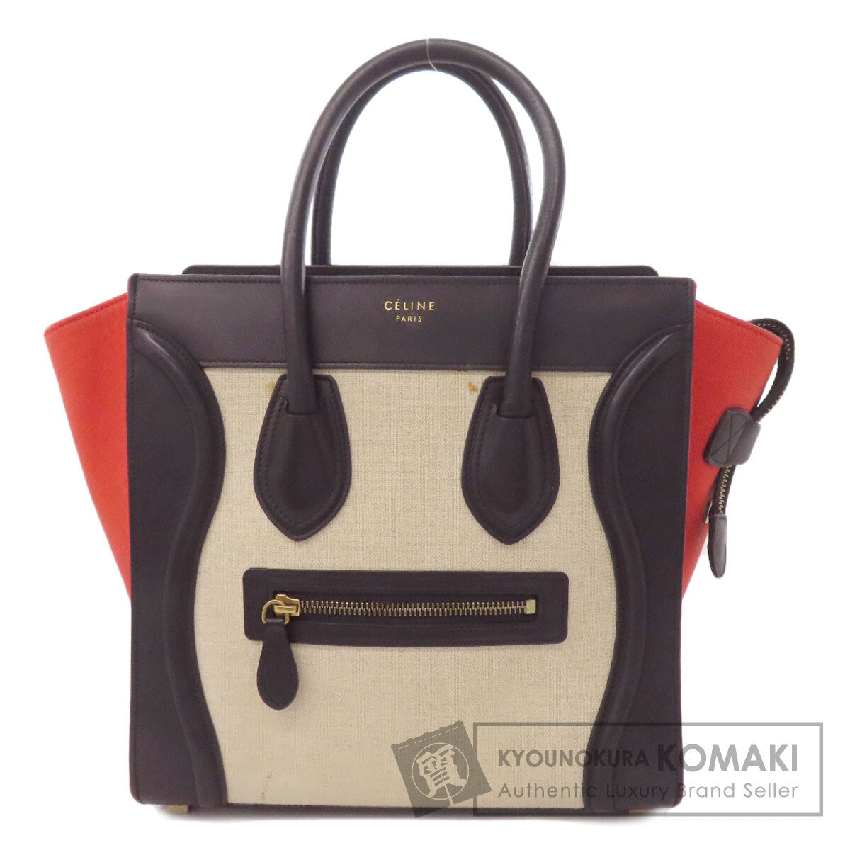 CELINE Luggage micro Handbag Leather Ladies [Used]